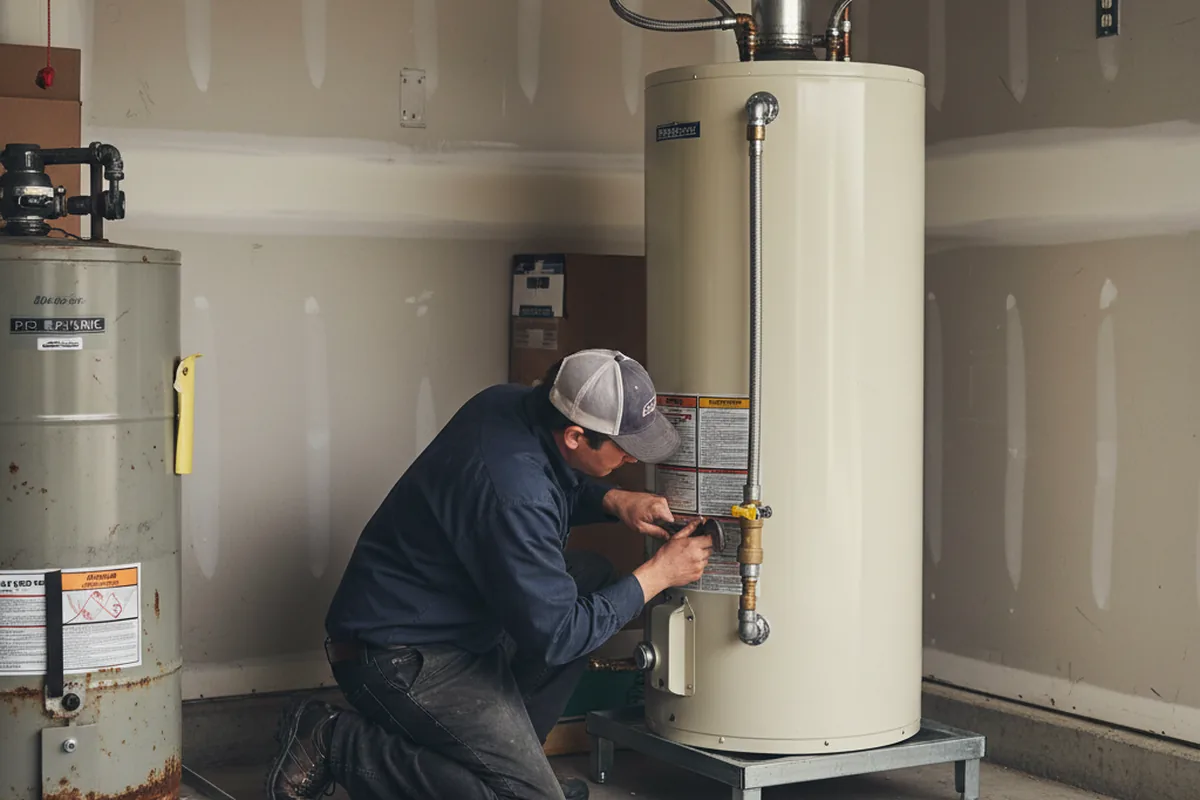 Water heater and shutoff valve replacement in Houma